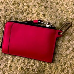 A small All Saints credit card case/wallet with clip and zipper
